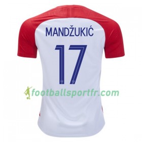 Tenue Croatie Mandzukic 17 Domicile Coupe du monde 2018 Maillot de Foot
